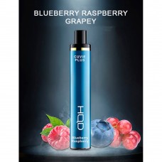 Одноразовая  электронная сигарета HQD Cuvie Plus Raspberry Blueberry Grape (hqd Куви Плюс Малина Виноград Черника) на 1200 затяжек